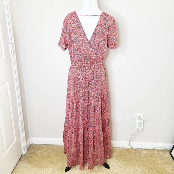 NWT Anthropologie See U Soon Red Boho Printed Dress S - Picture 5 of 8